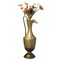 Decorative Antique Style 1 Handle Metal Jug Floor Vase - Vintage Inspired Rustic Design for Entryway, Living Room, or Dining Room - Ideal for Flower Arrangements, Greenery, or Standalone Display